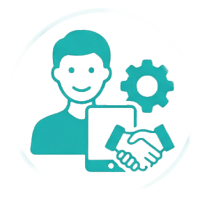Customer engagement icon representing conversational AI agent solutions