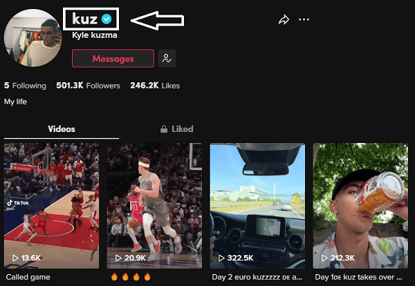 Kyle Kuzma verified account