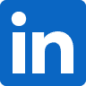 LinkedIn logo with the letters 'in' in white on a blue background
