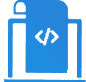 Turquoise button with the text Free Trial and arrows